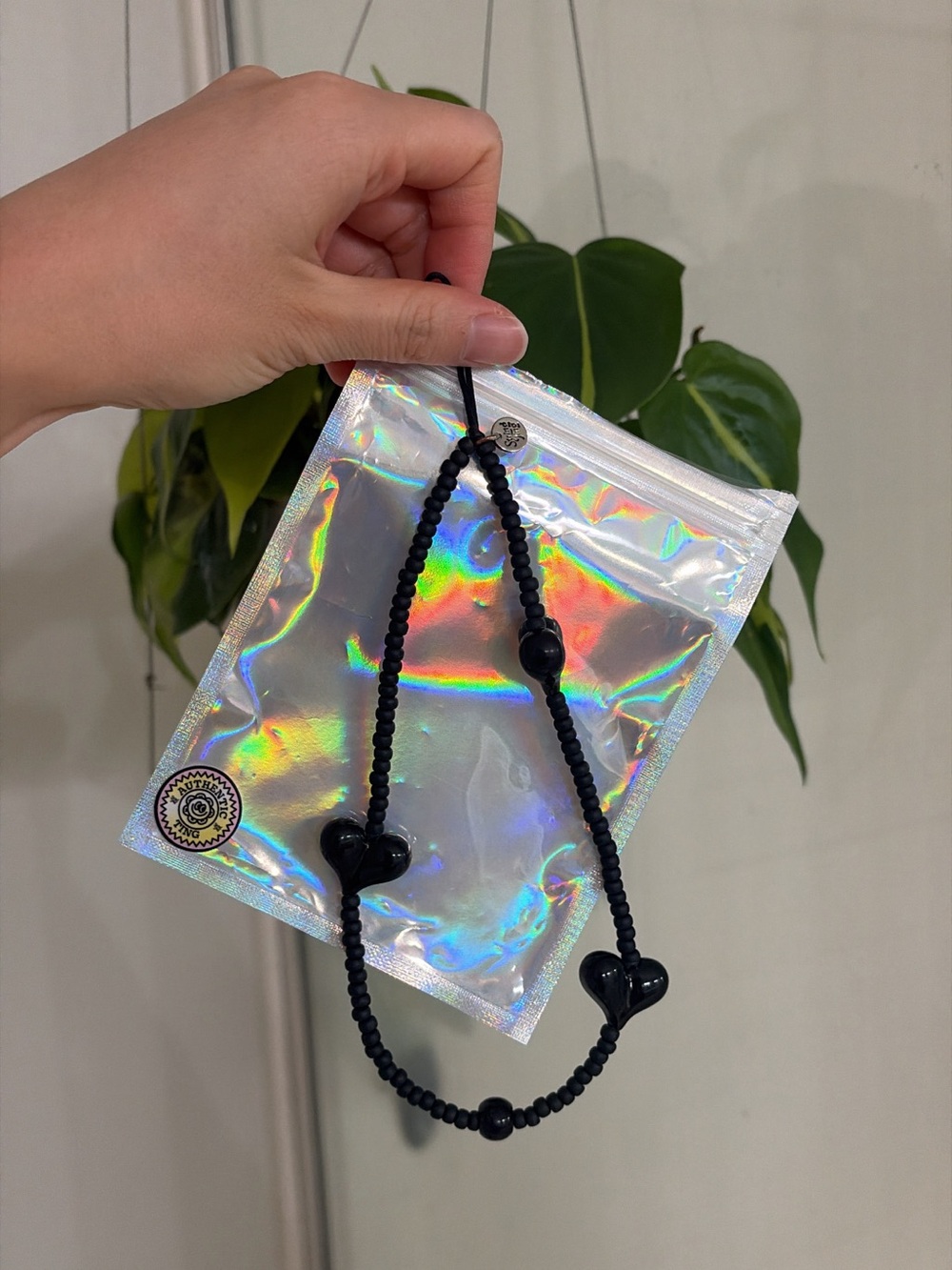 RARE String Ting Black Heart Phone Strap | BLACKPINK Rosé & Jennie